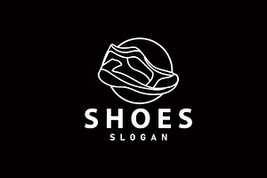 Shoe Logo Minimalist Line Style