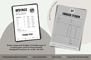 Monochrome Invoice & Order Form, a Stationery Template by Hell Yeah Designs (Thumbnail 3 of 8)
