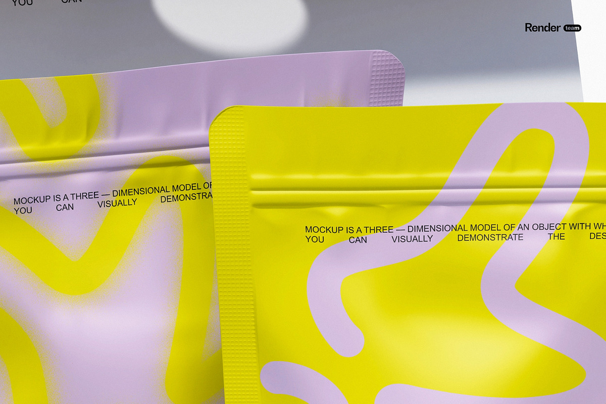 Matte Stand-Up Pouch Mockup Set, a Packaging Mockup by Renderteam (Photo 14 of 14)