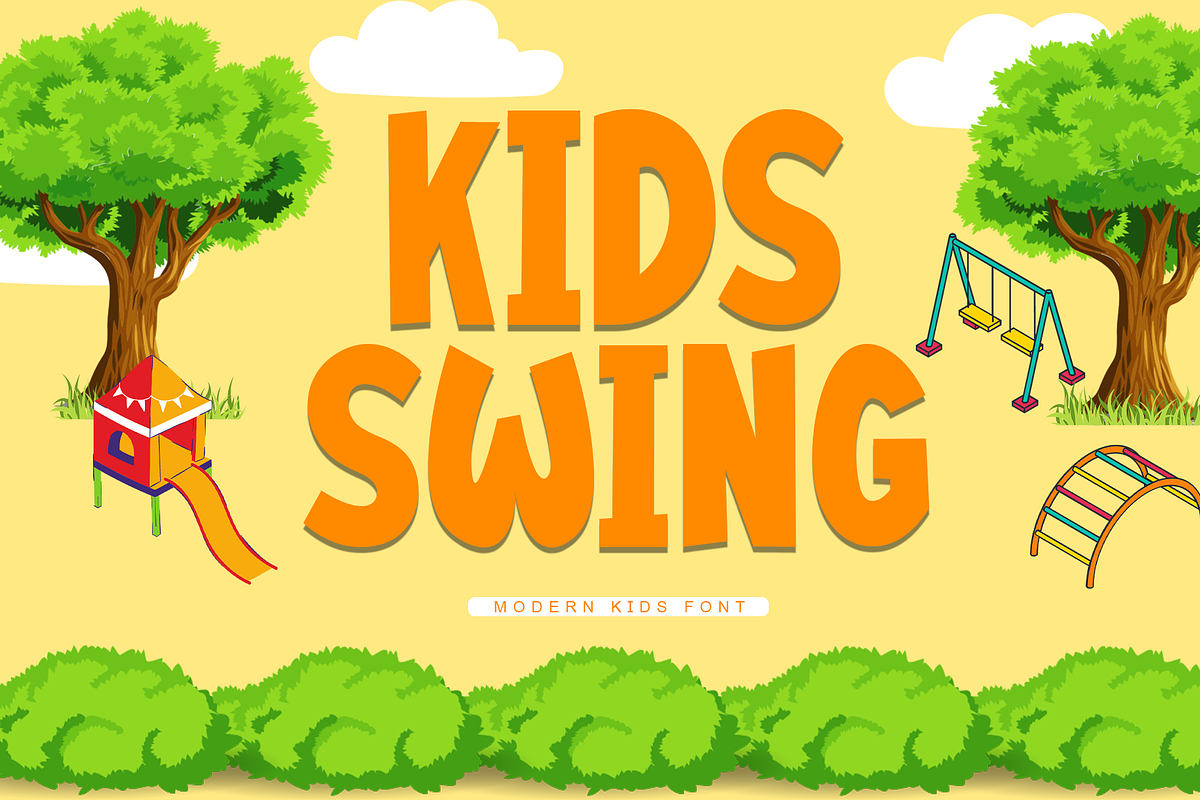 Kids Swing - Modern Sans Kids Font, a Sans Serif Font by overlaytemplates (Photo 1 of 6)