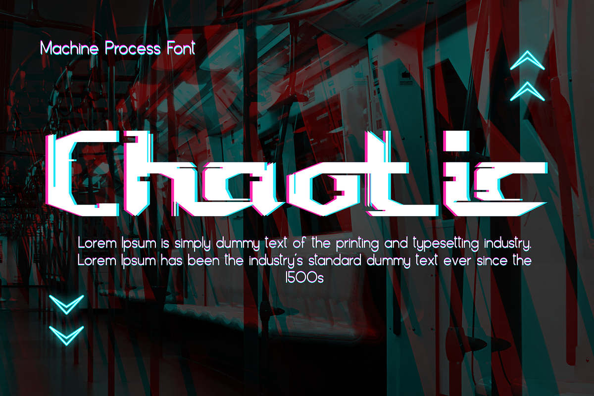 Machine Process - Glitch Font, a Sans Serif Font by 177Studio (Photo 2 of 8)
