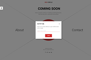Red Circle - Coming Soon HTML Templ., a HTML Template by NetGon_Tech's Shop (Thumbnail 3 of 6)