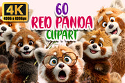 Red Panda PNG Clipart Bundle, a Graphic by M9 Design (Thumbnail 1 of 10)
