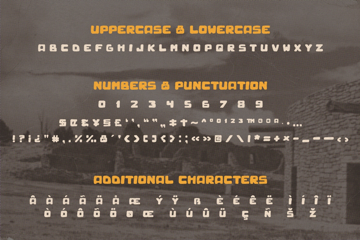 ORO de MAYA sans serif display font, a Sans Serif Font by Fat Hamster (Photo 6 of 7)