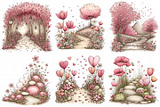 Spring Flowers Pathway Clipart, an Illustration by Daily.Designs (Thumbnail 8 of 8)