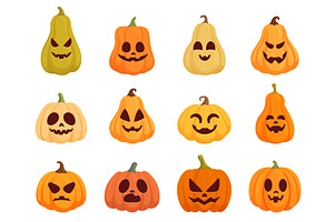 Halloween pumpkin characters