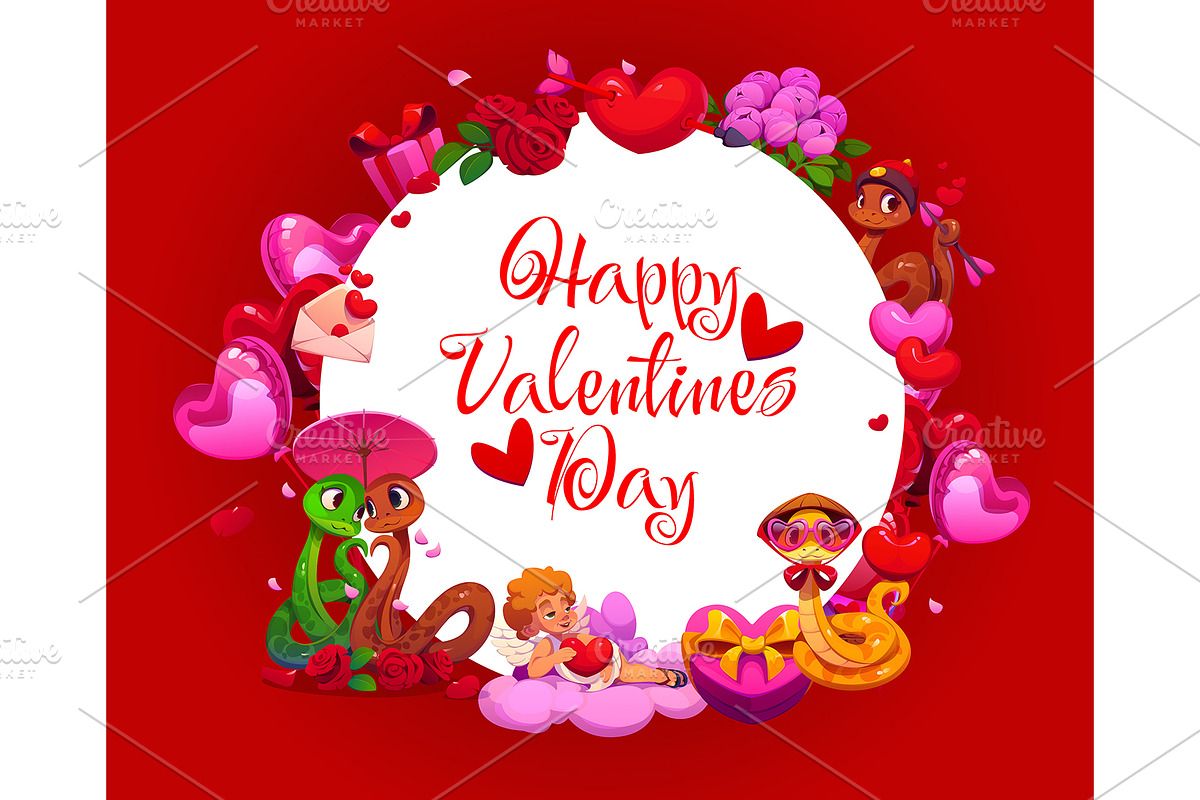 Happy valentines day greeting card, an Illustration by Vector Tradition (Photo 1 of 3)