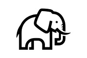 Elephant Vector Elements Bundle, an Animal Illustration by balal (Thumbnail 12 of 17)