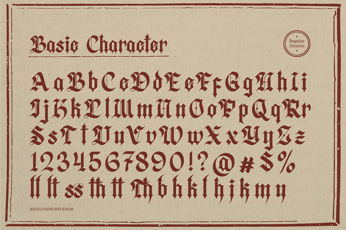 Zussel | Blackletter Typeface, a Blackletter Font by Denustudios (Photo 10 of 12)