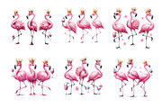 Funny Flamingo Clipart, an Illustration by DreamArtGraphic (Thumbnail 3 of 4)