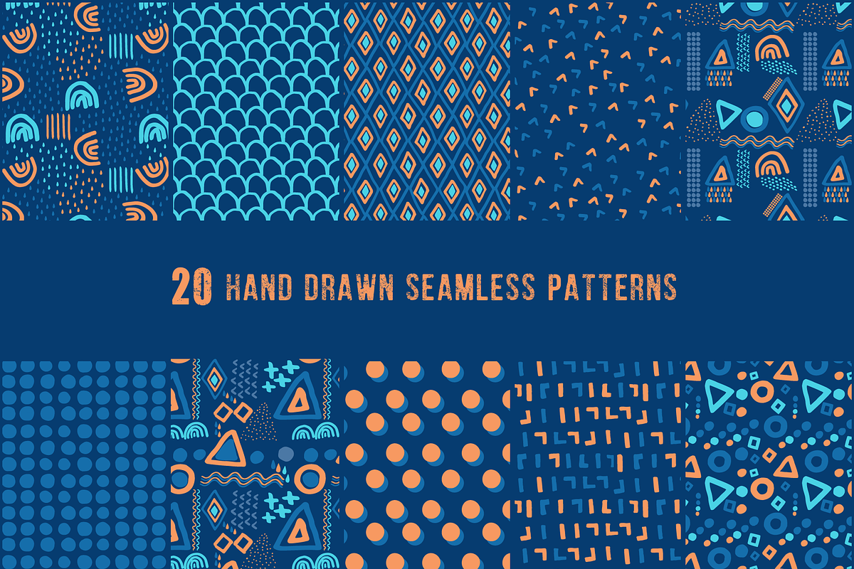 Orange is the new Blue, a Pattern Graphic by Suphansa (Photo 8 of 8)