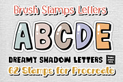 Dreamy Shadow Letters | Brush Stamp, a Brush Add-On by Tamawuku (Thumbnail 1 of 3)