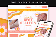 Fun Peach Shopify Theme Store, a Shopify Template by Template Twist Shop (Thumbnail 1 of 8)
