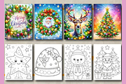 80 Merry Christmas Coloring Pages, an Illustration by shopcosm (Thumbnail 2 of 3)