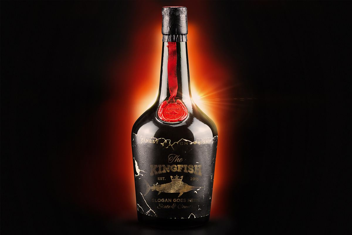 Red Seal Whiskey Bottle Mockup N1969, a Product Mockup by BMACHINA Labs. (Photo 4 of 5)