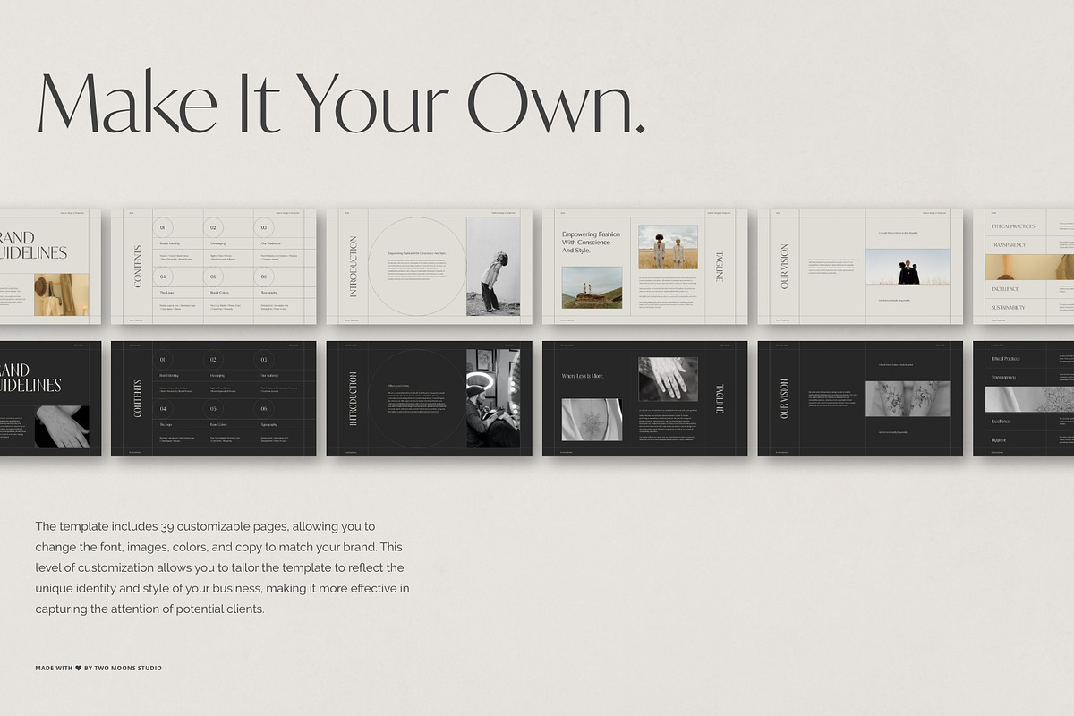 Brand Guidelines Template • Dune, a Templates & Theme by Two Moons Studio (Photo 6 of 9)