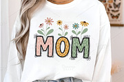 Floral Mom Printable Transfer PNG, an Illustration by Canvas Craft (Thumbnail 3 of 6)