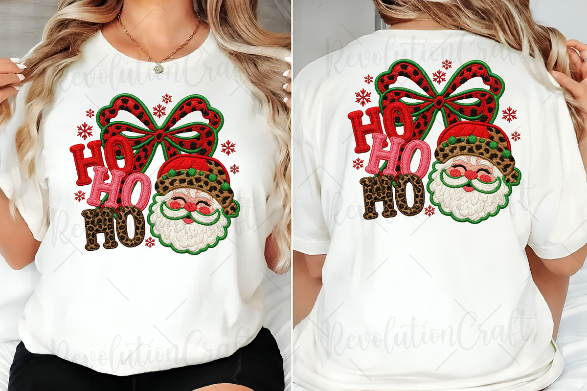 Christmas Crochet Santa Ho Ho Ho Png, an Illustration by OK Design (Photo 4 of 6)