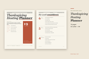 Thanksgiving Hosting Planner PDF