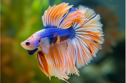 Solitary Beta fish. Generate Ai, an Animal Photo by Ylivdesign