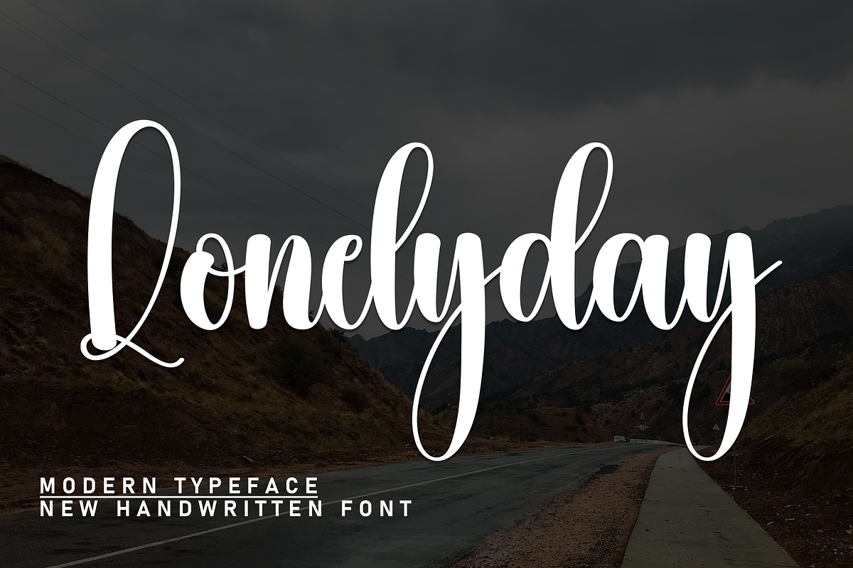 Lonelyday | Script Font, a Handwritten Font by Scratchones (Photo 1 of 8)
