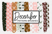 December Pattern Brushes | Winter, a Brush Add-On by illuztrate (Thumbnail 1 of 7)