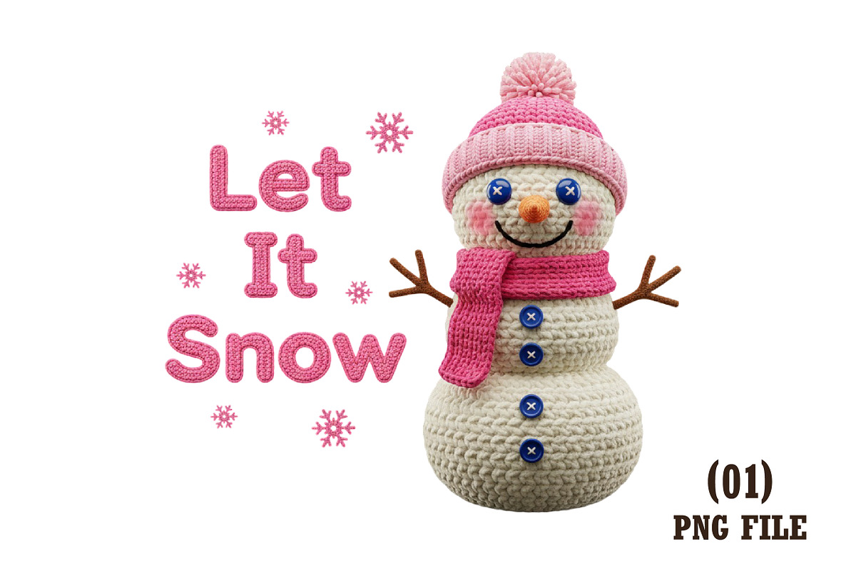 Christmas Snowman PNG, an Illustration by DreamArtGraphic (Photo 1 of 6)