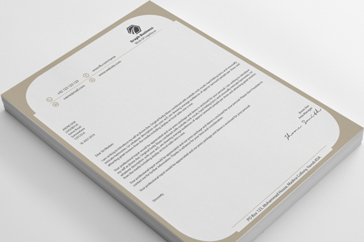 Clean Letterheads, a Stationery Template by shujaktk (Photo 4 of 5)