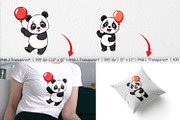 Balloon Panda Clipart, a Graphic by Artnoy (Thumbnail 3 of 5)
