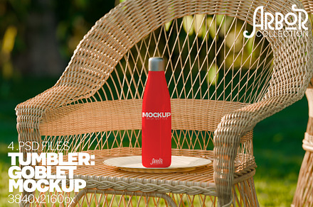 Milk Bottle Tumbler Mockup Arbor