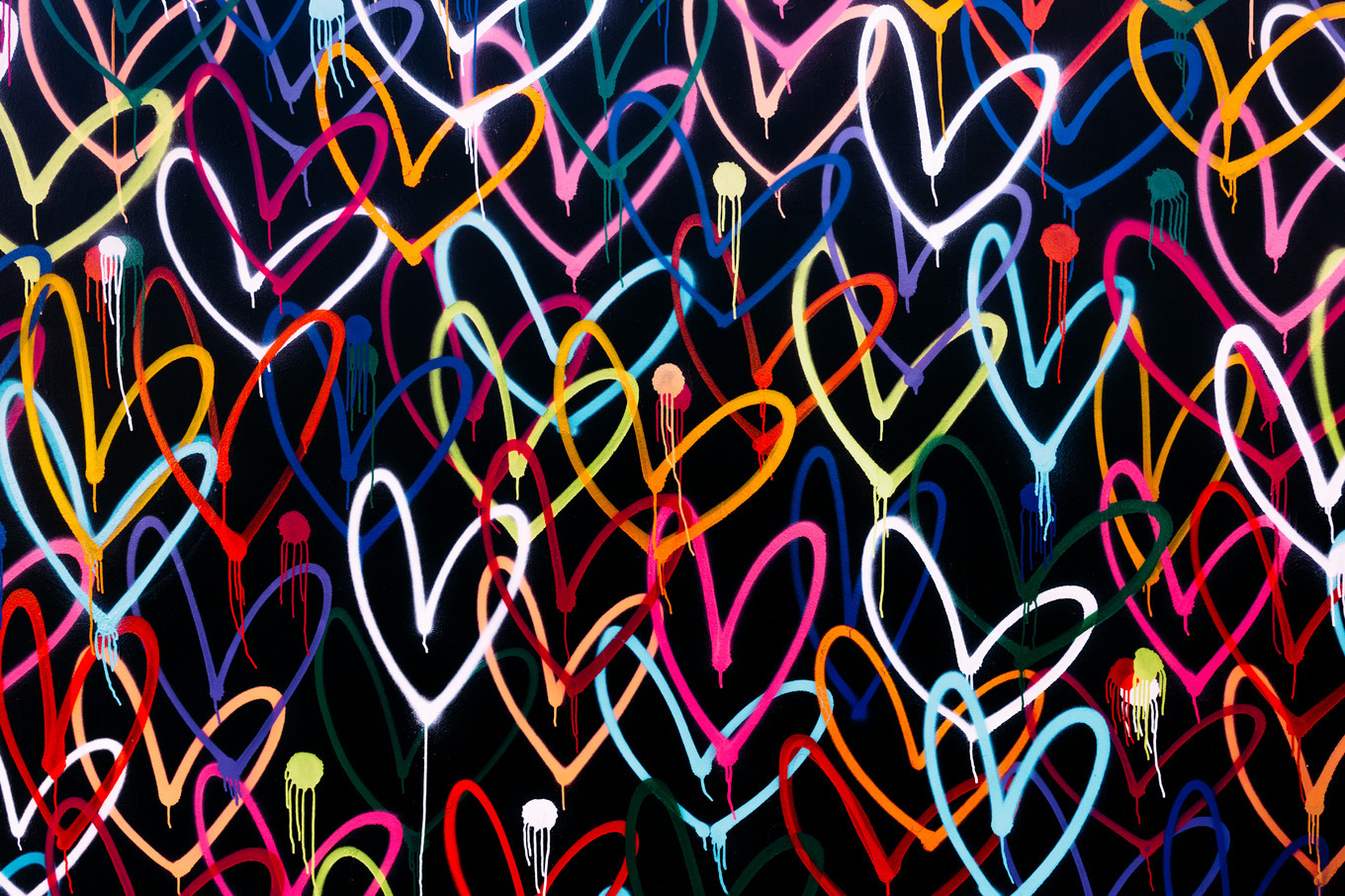 painted hearts on a wall | Abstract Stock Photos ~ Creative Market painted hearts on a wall