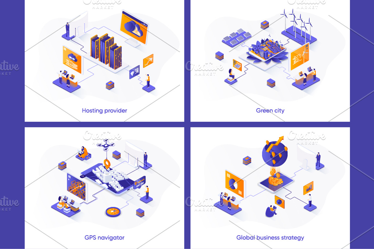 Isometric Concept Illustration Kit, a Templates & Theme by alexdndz (Photo 13 of 26)