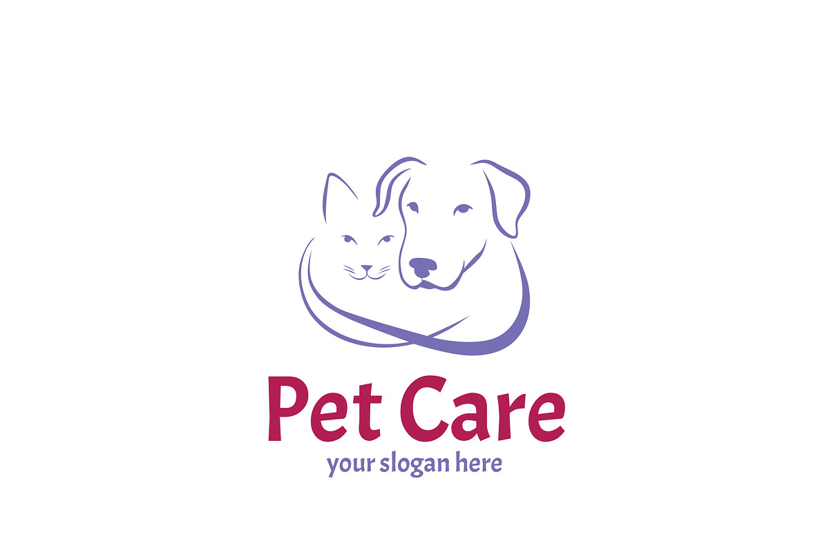 Cat and Dog Pet Care Logo Template, a Branding & Logo Template by HueNestify (Photo 1 of 2)