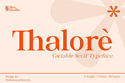 Thalore, a Serif Font by Slex Studio (Thumbnail 1 of 14)