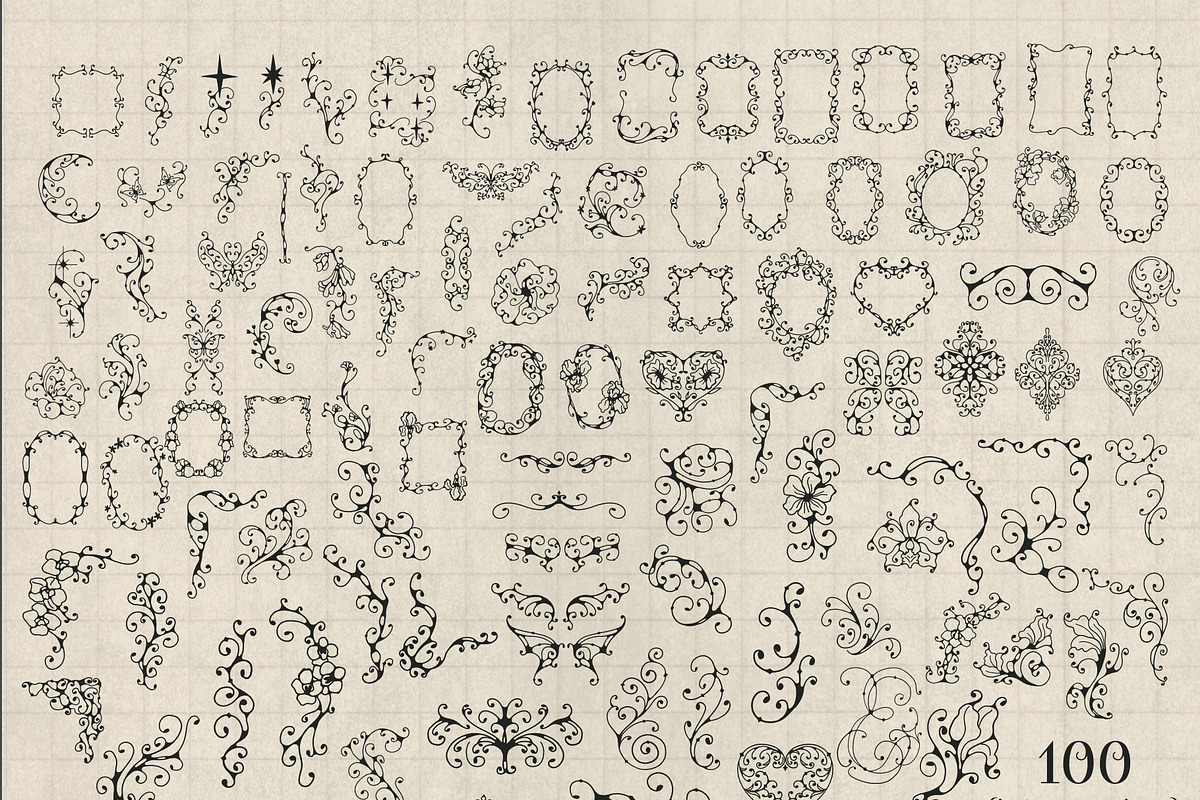 100 Coquette Lines Collection, an Object Graphic by Feelsoul (Photo 10 of 10)