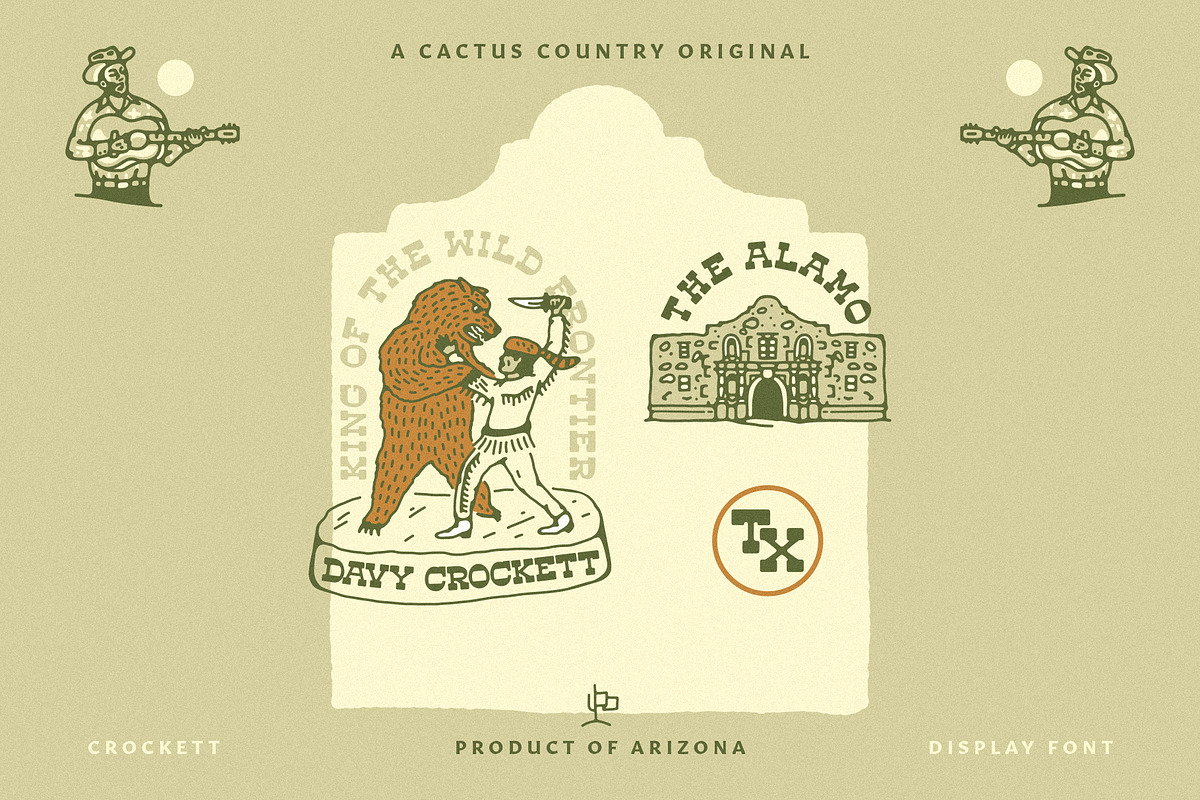 Crockett Display Font, a Slab Serif Font by Cactus Country (Photo 2 of 6)