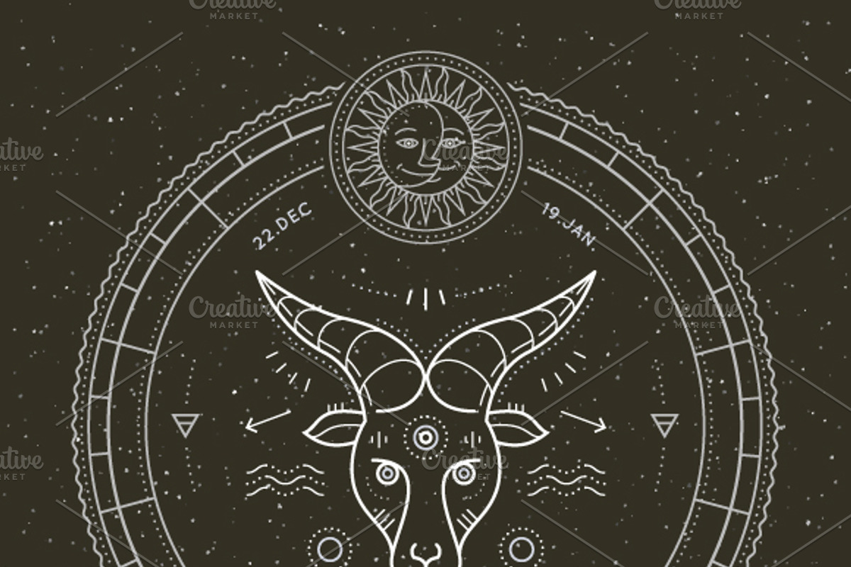 ♑ Capricorn Zodiac Symbol, an Object Graphic by painterr (Photo 2 of 2)