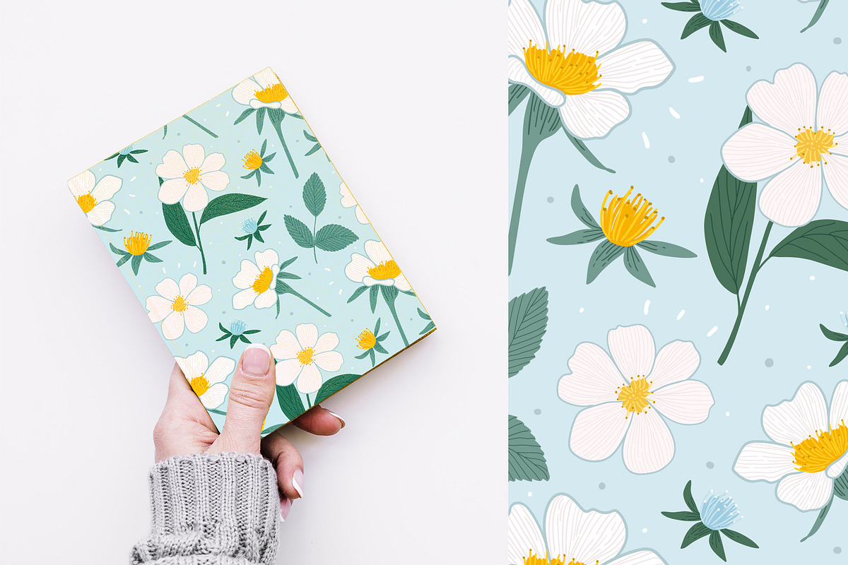 Floral seamless pattern, a Pattern Graphic by hanifa_design (Photo 5 of 12)