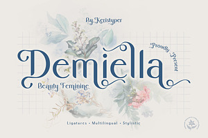 Demiella, a Sans Serif Font by kerismaker