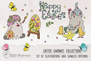 Easter Gnomes Clipart & Patterns