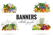 Garden Fruits, vector collection, a Food Illustration by JSolomatina (Thumbnail 5 of 6)