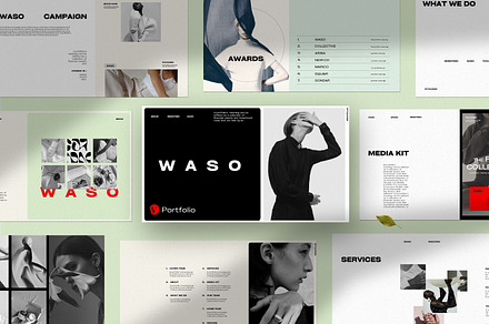 Waso / Portfolio Template, a Presentation Template by Studio Industry