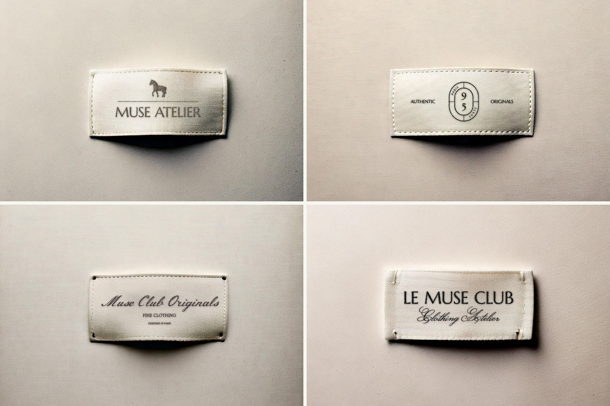 MUSE CLUB II | Woven Garment Label, an Apparel Mockup by Duet Atelier (Photo 4 of 6)