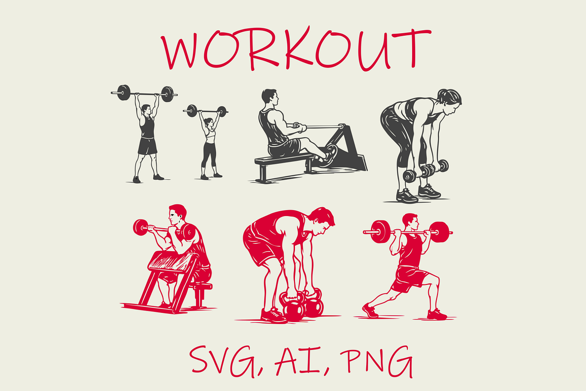 Workout Vector Illustrations, a Sport Illustration by Rasgood (Photo 6 of 9)
