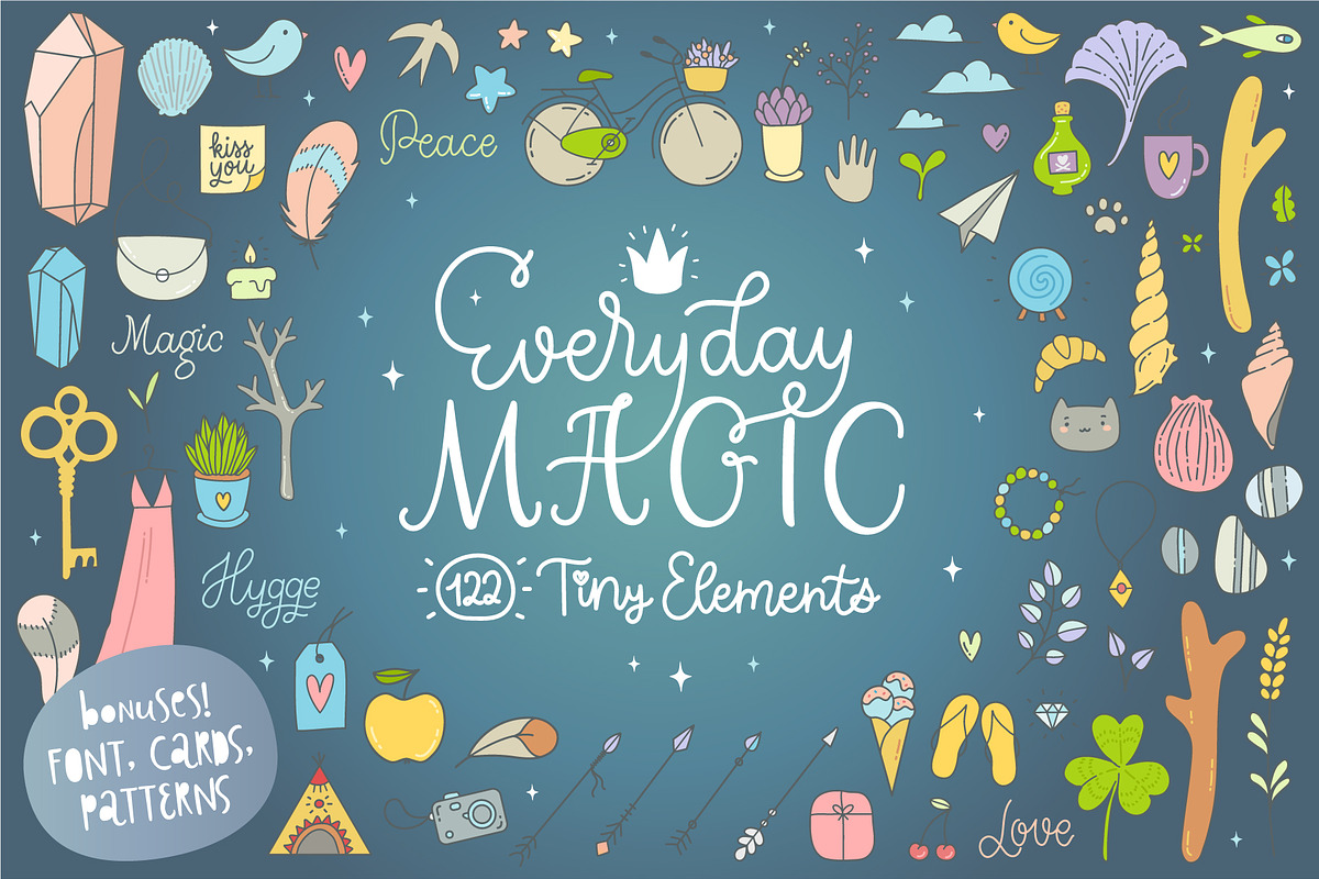 Everyday Magic Vector Set + BONUSES, an Animal Illustration by Nina's Illustration Shop (Photo 1 of 7)