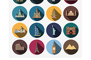 16 flat landmark icons, an Icon by Anton (Thumbnail 2 of 2)