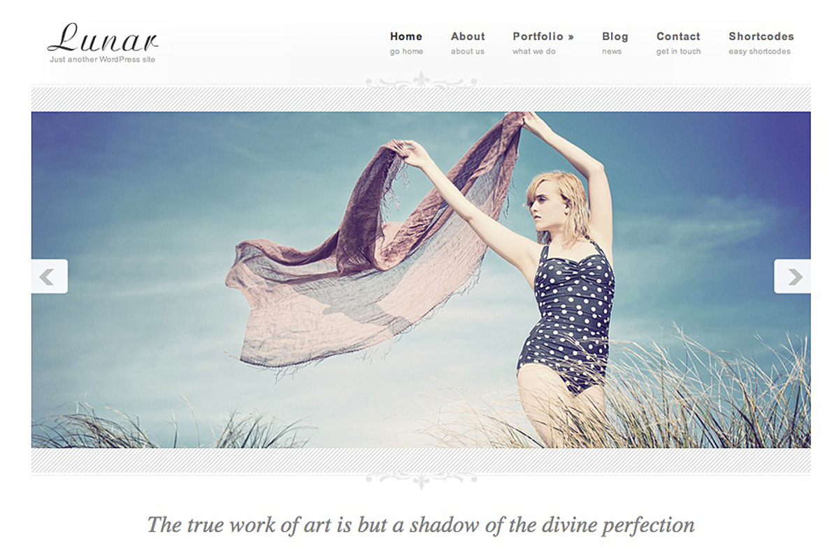 Lunar - Responsive Portfolio theme, a WordPress Template by UFO themes