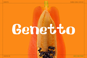 Genetto Display Font + Illustrations