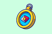 Compass Floating Cartoon, a Technology Illustration by Catalyst Labs (Thumbnail 3 of 3)