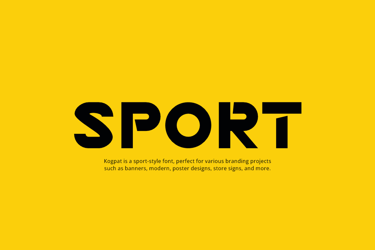 Kogpat - Sport Stencil Font, a Sans Serif Font by Iqsiart Studio (Photo 3 of 8)